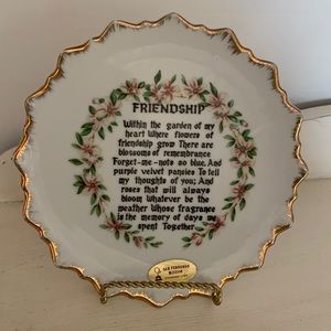 Vintage Friendship Plate Wall Decor